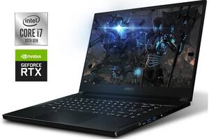 Игровой ноутбук Б-класс MSI GS66 Stealth 10SF / 15.6' (1920x1080) IPS / Intel Core i7-10750H (6 (12) ядер по 2.6 - 5...