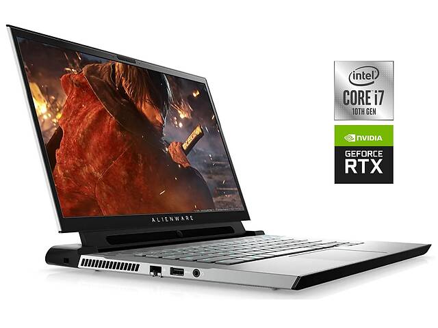 Игровой ноутбук Dell Alienware m15 R4 White / 15.6' (1920x1080) IPS / Intel Core i7-10870H (8 (16) ядер по 2.2 - 5.0...
