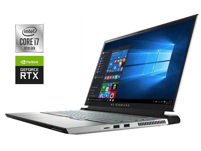 Игровой ноутбук Dell Alienware m17 R4 White / 17.3' (1920x1080) IPS / Intel Core i7-10870H (8 (16) ядер по 2.2 - 5.0...
