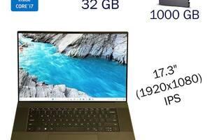 Игровой ноутбук Dell XPS 17 9710 / 17.3' (1920x1080) IPS / Intel Core i7-11800H (8 (16) ядер по 4.6 GHz) / 32 GB DDR4...