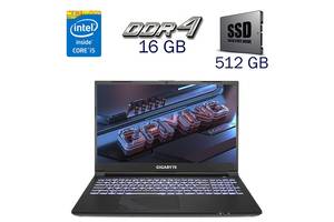 Игровой ноутбук Gigabyte G5 KE / 15.6' (1920x1080) IPS / Intel Core i5-12500H (12 (16) ядер 3.3 - 4.5 GHz) / 16 GB DD...