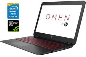 Игровой ноутбук HP Omen 15-ax256nr / 15.6' (1920x1080) IPS / Intel Core i7-7700HQ (4 (8) ядра по 2.8 - 3.8 GHz) / 8 G...