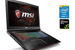 Игровой ноутбук MSI GE72VR 7RF Apache Pro / 17.3' (1920x1080) TN / Intel Core i7-7700HQ (4 (8) ядра по 2.8 - 3.8 GHz)...