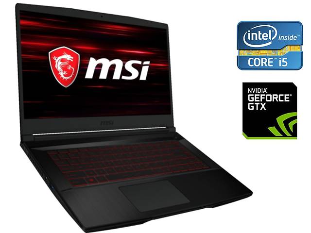 Ігровий ноутбук MSI GF63 Thin 9SCX/15.6' (1920x1080) IPS/Intel Core i5-9300H (4 (8) ядра по 2.4 - 4.1 GHz)/16 G...