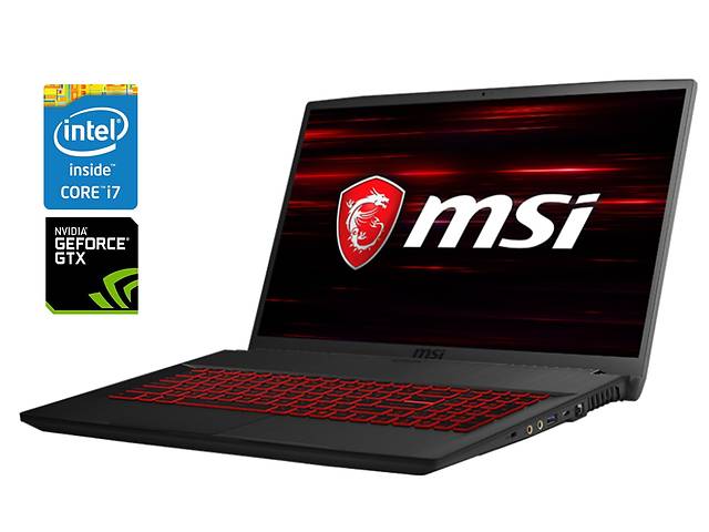 Игровой ноутбук MSI GF75 Thin 9SC / 17.3' (1920x1080) IPS / Intel Core i7-9750H (6 (12) ядер по 2.6 - 4.5 GHz) / 16 G...