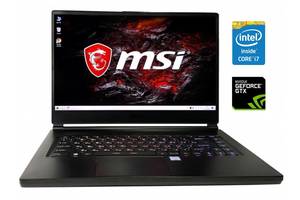 Игровой ноутбук MSI GS65 8RF Stealth Thin / 15.6' (1920x1080) IPS / Intel Core i7-8750H (6 (12) ядра по 2.2 - 4.1 GHz...