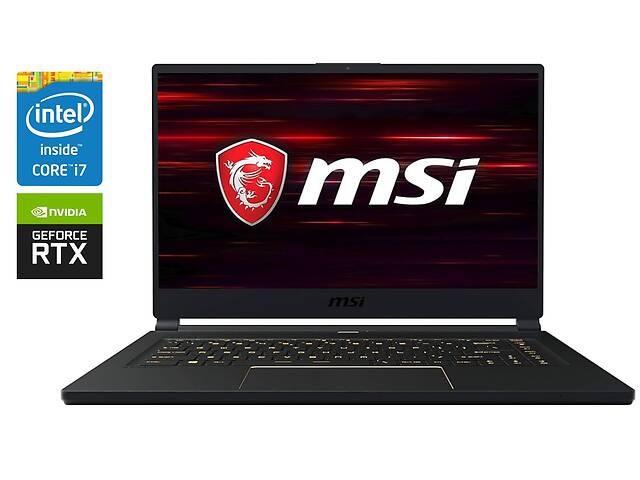 Игровой ноутбук MSI GS65 Stealth 9SE / 15.6' (1920x1080) IPS / Intel Core i7-9750H (6 (12) ядра по 2.6 - 4.5 GHz) / 3...