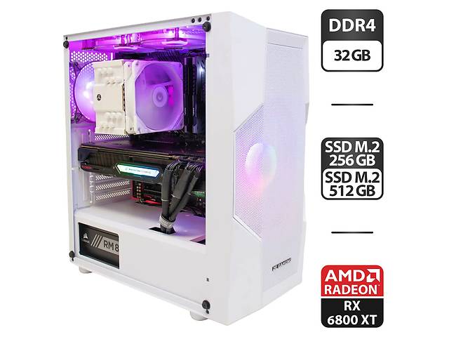 Ігровий ПК 2E Gaming Turbo Tower/i7-10700K/32GB RAM/256GB SSD/Radeon RX 6800 XT 16GB