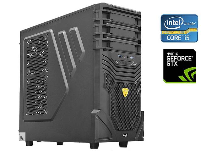 Игровой ПК AeroCool PGS VS-3 Tower / Intel Core i5-9400F (6 ядер по 2.9 - 4.1 GHz) / 16 GB DDR4 / 240 GB SSD + 1000 G...