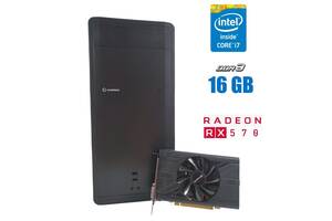 Игровой ПК GameMax Black Tower NEW / Intel Core i7-3770 (4 (8) ядра по 3.4 - 3.9 GHz) / 16 GB DDR3 / 120 GB SSD NEW +...