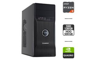 Игровой ПК GameMax ET-205 Tower NEW/ Ryzen 5 2600/ 16GB RAM/ 128GB SSD/ Quadro K2200 4GB