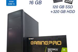 Игровой ПК GameMax Tower NEW / Intel Core i5-6500 (4 ядра по 3.2 - 3.6 GHz) / 16 GB DDR4 / 120 GB SSD+320 GB HDD / nV...