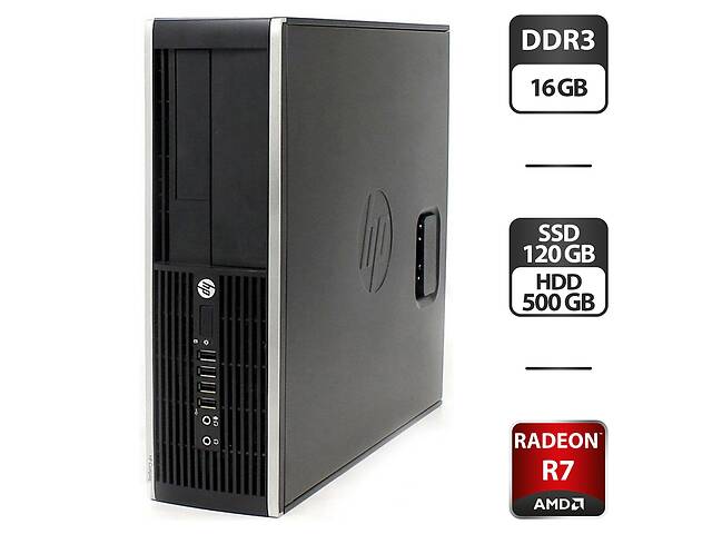 Игровой ПК HP Compaq Pro 6300 SFF / Intel Core i5-3470 (4 ядра по 3.2 - 3.6 GHz) / 16 GB DDR3 / 120 GB SSD + 500 GB H...