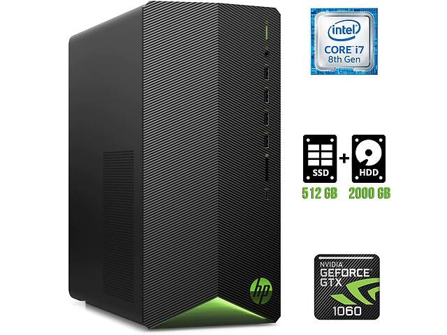 Ігровий ПК HP Pavilion Gaming TG01 Tower/Intel Core i7-8700 (6 (12) ядер по 3.2 - 4.6 GHz)/16 GB DDR4/512 GB SS...