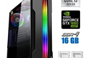 Игровой ПК/ i3-10100F NEW/ 16GB RAM/ 120GB SSD/ GeForce GTX 1660 Super 6GB