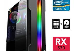 Игровой ПК/ i5-3470/ 8GB RAM/ 120GB SSD/ Radeon RX 570 4GB