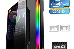 Игровой ПК / Intel Core i7-2600 (4 (8) ядра по 3.4 - 3.8 GHz) / 16 GB DDR3 / 120 GB SSD + 500 GB HDD / AMD Radeon RX...