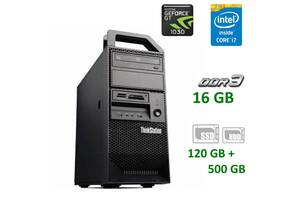 Игровой ПК Lenovo E31 Tower/ i7-3770/ 16GB RAM/ 120GB SSD/ GeForce GT 1030 2GB