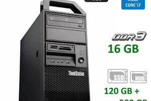 Игровой ПК Lenovo E31 Tower/ i7-3770/ 16GB RAM/ 120GB SSD/ GeForce GT 1030 2GB