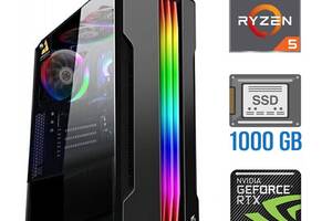 Игровой ПК Tower / AMD Ryzen 5 3600 (6 (12) ядер по 3.6 - 4.2 GHz) / 32 GB DDR4 / 1000 GB SSD / nVidia GeForce RTX 30...