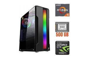 Игровой ПК Tower / AMD Ryzen 5 3600 (6 (12) ядер по 3.6 - 4.2 GHz) NEW / 16 GB DDR4 NEW / 500 GB SSD NEW / nVidia GeF...