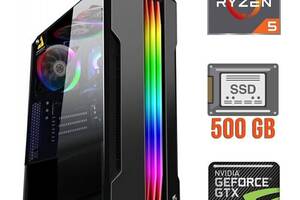 Игровой ПК Tower / AMD Ryzen 5 3600 (6 (12) ядер по 3.6 - 4.2 GHz) / 16 GB DDR4 / 500 GB SSD / nVidia GeForce GTX 166...