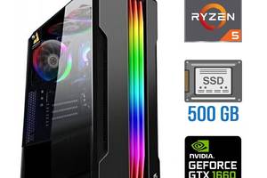 Игровой ПК Tower / AMD Ryzen 5 3600 (6 (12) ядер по 3.6 - 4.2 GHz) / 16 GB DDR4 / 500 GB SSD / nVidia GeForce GTX 166...