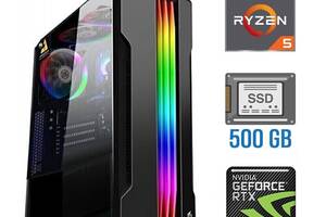 Игровой ПК Tower / AMD Ryzen 5 5500 (6 (12) ядер по 3.6 - 4.2 GHz) / 16 GB DDR4 / 500 GB SSD / nVidia GeForce RTX 307...