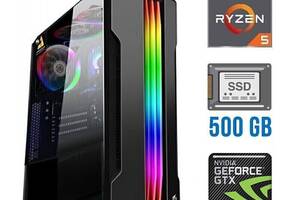 Игровой ПК Tower / AMD Ryzen 5 5500 (6 (12) ядер по 3.6 - 4.2 GHz) / 16 GB DDR4 / 500 GB SSD / nVidia GeForce GTX 106...