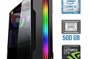 Игровой ПК Tower / Intel Core i3-6100 (2 (4) ядра по 3.7 GHz) / 16 GB DDR4 NEW / 500 GB SSD NEW / nVidia GeForce GTX...