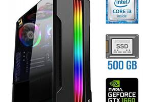 Игровой ПК Tower / Intel Core i3-6100 (2 (4) ядра по 3.7 GHz) / 16 GB DDR4 NEW / 500 GB SSD NEW / nVidia GeForce GTX...