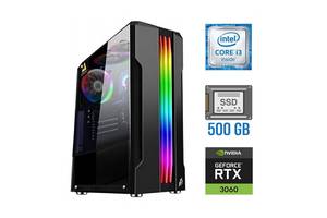 Игровой ПК Tower / Intel Core i3-6100 (2 (4) ядра по 3.7 GHz) / 8 GB DDR4 NEW / 500 GB SSD NEW / nVidia GeForce RTX 3...