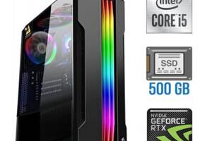 Игровой ПК Tower / Intel Core i5-10400F (6 (12) ядер по 2.9 - 4.3 GHz) NEW / 16 GB DDR4 NEW / 500 GB SSD NEW / nVidia...