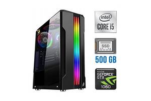 Игровой ПК Tower / Intel Core i5-10400F (6 (12) ядер по 2.9 - 4.3 GHz) NEW / 16 GB DDR4 NEW / 500 GB SSD NEW / nVidia...