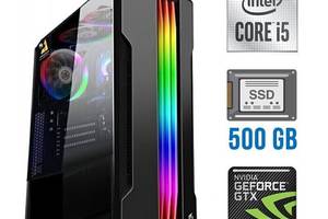 Игровой ПК Tower / Intel Core i5-10400F (6 (12) ядер по 2.9 - 4.3 GHz) / 16 GB DDR4 / 500 GB SSD / nVidia GeForce GTX...