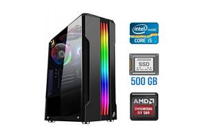 Игровой ПК Tower / Intel Core i5-2400 (4 ядра по 3.1 - 3.4 GHz) / 8 GB DDR3 / 500 GB SSD NEW / AMD Radeon RX 580, 8 G...