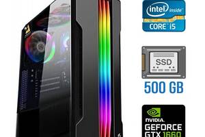 Игровой ПК Tower / Intel Core i5-2400 (4 ядра по 3.1 - 3.4 GHz) / 8 GB DDR3 / 500 GB SSD NEW / nVidia GeForce GTX 166...