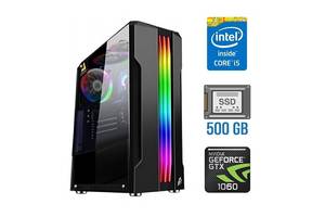 Игровой ПК Tower / Intel Core i5-4460 (4 ядра по 3.2 - 3.4 GHz) / 16 GB DDR3 / 500 GB SSD NEW / nVidia GeForce GTX 10...