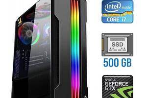 Игровой ПК Tower / Intel Core i7-2600 (4 (8) ядра по 3.4 - 3.8 GHz) / 16 GB DDR3 / 500 GB SSD / nVidia GeForce GTX 10...