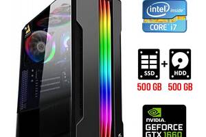 Игровой ПК Tower / Intel Core i7-2600 (4 (8) ядра по 3.4 - 3.8 GHz) / 8 GB DDR3 / 500 GB SSD NEW + 500 GB HDD / nVidi...