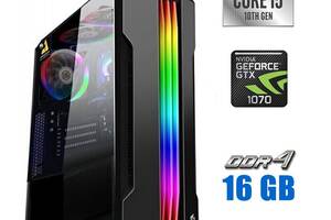 Игровой ПК Tower / Intel Core i5-10400F (6 (12) ядер по 2.9 - 4.3 GHz) / 16 GB DDR4 / 240 GB SSD + 500 GB HDD / nVidi...