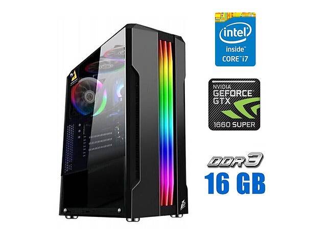 Игровой ПК Tower NEW / Intel Core i7-2600K (4 (8) ядра по 3.4 - 3.8 GHz) / 16 GB DDR3 NEW / 240 GB SSD NEW / nVidia G...