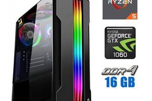 Игровой ПК Tower / AMD Ryzen 5 4500 (6 (12) ядер по 3.6 - 4.1 GHz) NEW / 16 GB DDR4 NEW / 480 GB SSD NEW + 500 GB HDD...