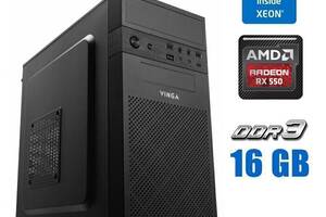 Игровой ПК Vinga CS112B Tower / Intel Xeon E3-1240 v3 (4 (8) ядра по 3.4 - 3.8 GHz) (аналог i7-4770) / 16 GB DDR3 / 2...