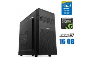 Игровой ПК Vinga CS112B Tower NEW / Intel Xeon E3-1240 v3 (4 (8) ядра по 3.4 - 3.8 GHz) (аналог i7-4770) / 16 GB DDR3...