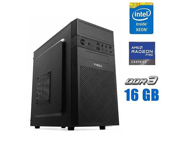 Игровой ПК Vinga CS112B Tower / Intel Xeon E3-1240 v3 (4 (8) ядра по 3.4 - 3.8 GHz) (аналог i7-4770) / 16 GB DDR3 / 2...