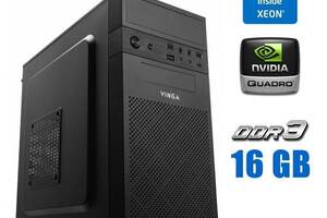 Игровой ПК Vinga CS112B Tower NEW / Intel Xeon E3-1240 v3 (4 (8) ядра по 3.4 - 3.8 GHz) (аналог i7-4770) / 16 GB DDR3...