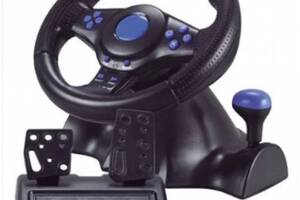 Игровой руль PXN Vibration Steering с педалями и коробкой передач для PC/PS3/PS2 3в1+VR Box 2.0