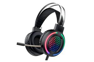 Игровые геймерские накладные наушники Hoco Gaming ESD03 с микрофоном и LED подсветкой