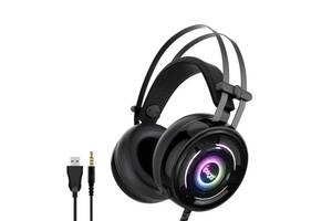 Игровые наушники IPega Gaming PG-R008 с микрофоном и RGB подсветкой черные